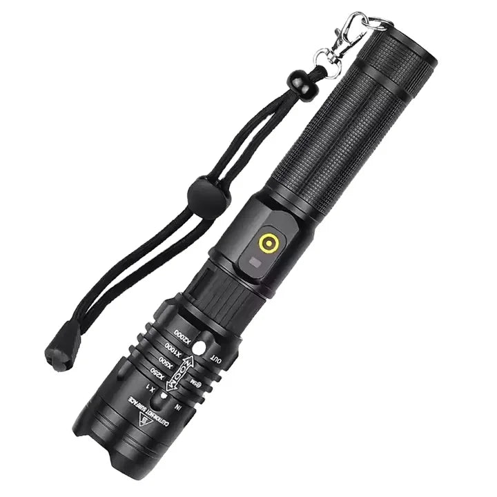 Helius Zeta VI 5 Modes IP67 Waterproof 3500 Lumen Portable Emergency Rechargeable LED Flashlight Rechargeable Battery 100000