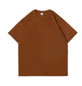 Custom 230g Knitted T-Shirt Printing Blank Solid Over-sized T-Shirt with Logo