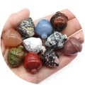 Natural Shape Acorn Gemstone Decorative Hand Carved Healing Crystal Hazelnut Stone for Home Decoration Gift
