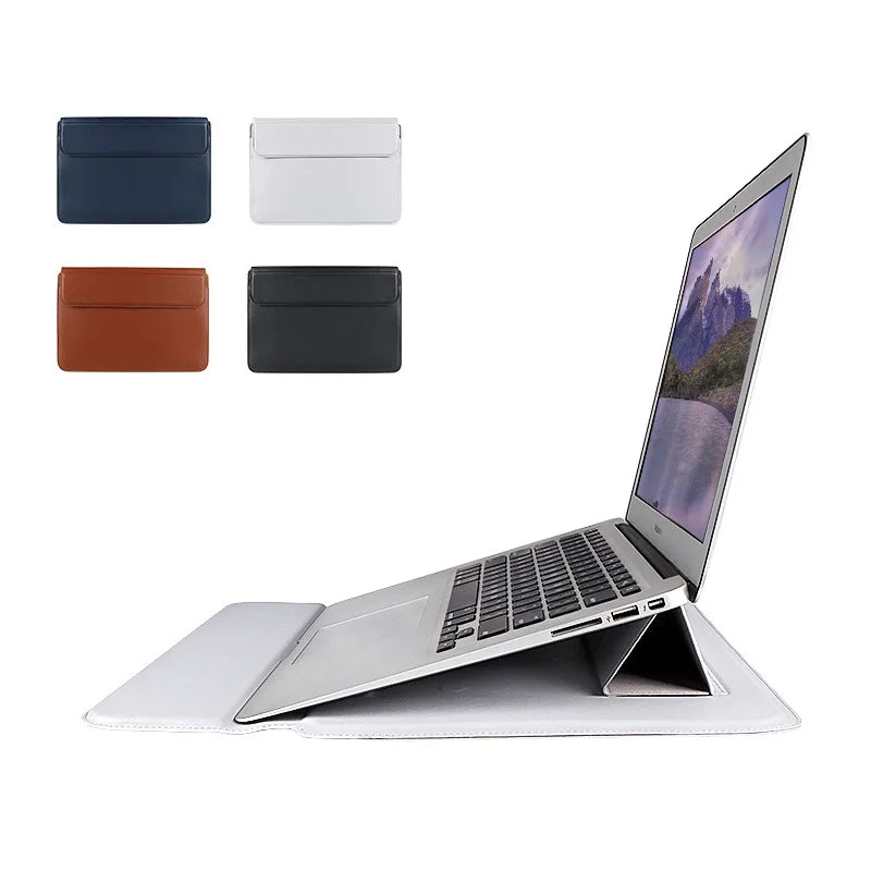 Laptop Bracket Leather Case Multi Functional Computer Bag Simple Liner Bag With Bracket Laptop Sleeve Case