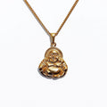 Stainless Steel Religious Jewelry Guan Yin Maitreya Buddha Pendant Necklace Man Jewelry 18k Gold Laughing Buddha Necklace