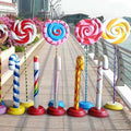 Large Dummy Candy Cane Lollipop Props for Candyland Outdoor Candy Shop Decoration