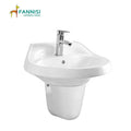 Cheap Price Bathroom Hand Wash Sink Half Pedestal Wash Basin Pedestal Sink