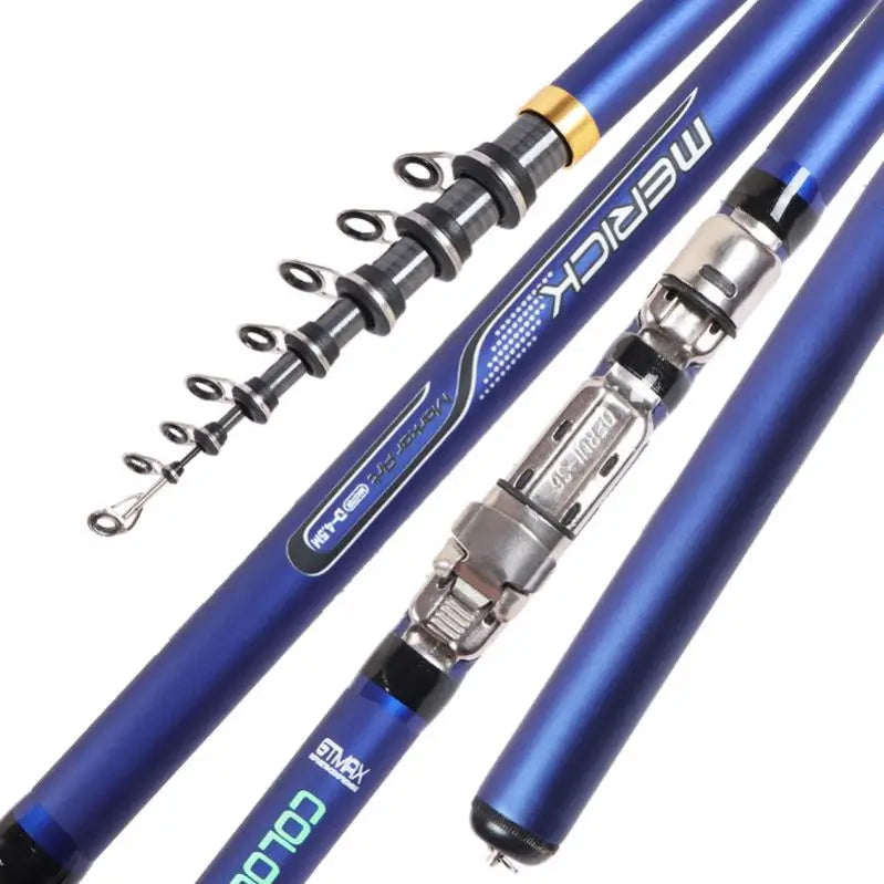 A1 3.6-6.3M Portable Telescopic Rock Fishing Rod Carbon Fiber Power Surf Spinning Rods Ultralight Casting Sea Fishing Hand Pole