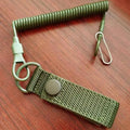 Safety Equipment Tactical Spring Lanyard Black Quick Release Combat Gear Elastic Key Chain Fishing Lanyard