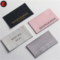 Custom Printed Clothing Tags Labels with Laser Cut Edge Woven Techniques Personalized Logo-for Neck Tag Use