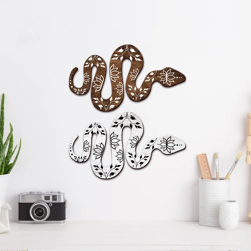 Wooden Wall Stickers Bohemian Style Living Room Bedroom Home Decoration Animal Wooden Plaque Wall Stickers
