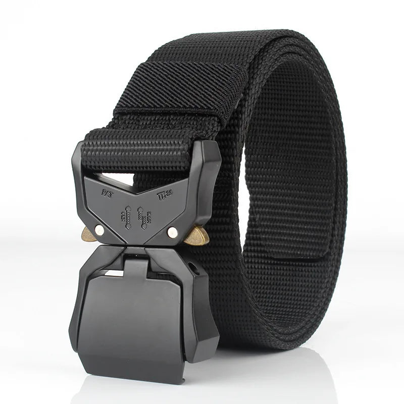 Tactical Belt Metal Buckle Optional Color and Size Heavy Duty Nylon Tactical Belt