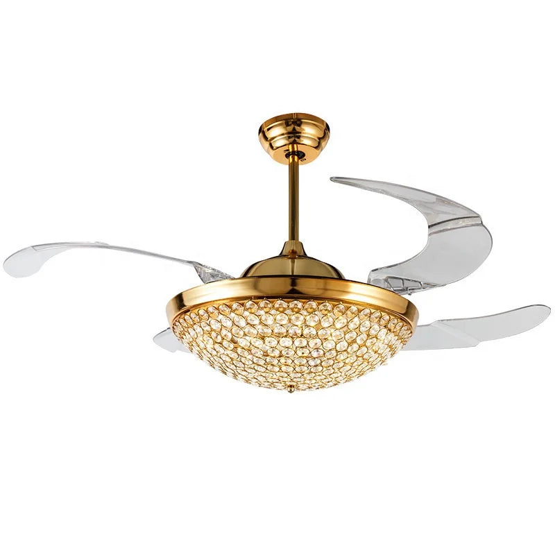 42 Inch Decorative Ceiling Fan With Led Light for Living Room Luxury Ceiling Fan Led Lamp JY3130