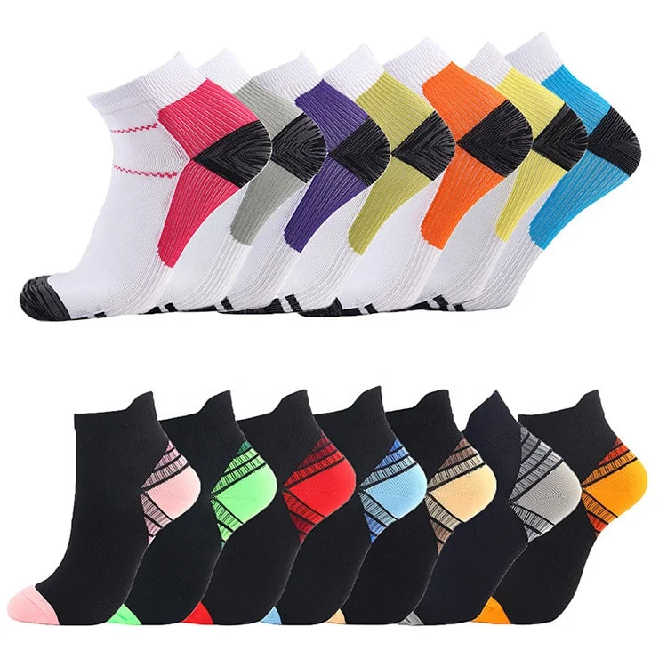 New Fashion Best Selling Customized Logo Sports Socks Multi Colors Athletic Sustainable Non Slip Running Ankle Socks
