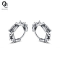 QUSEDINY Men's Women's Vintage Huggie Hoop Earrings Hypoallergenic Stainless Titanium Steel Surgical Hip Hop Engagement Gift
