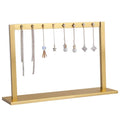 Hot Sale Live Props Jewelry Packaging Luxury Gold Plated Metal Display Earrings Jewelry Display Stand