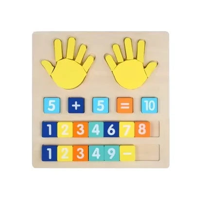 Children Wooden Finger Arithmetic Initiation Learning Mathematics Addition and Subtraction Board Educations Toys for Kids