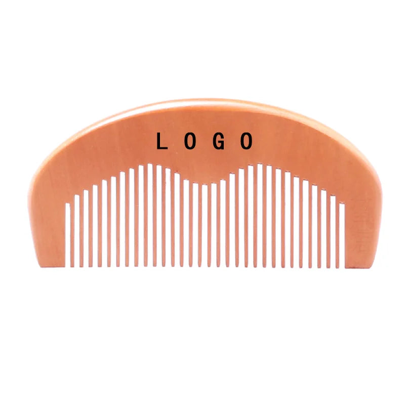 Handmade Wood Beard Comb Fashionable Private Label Healthy Hairdressing & Massage Teeth Comb for Home Use Wholesale