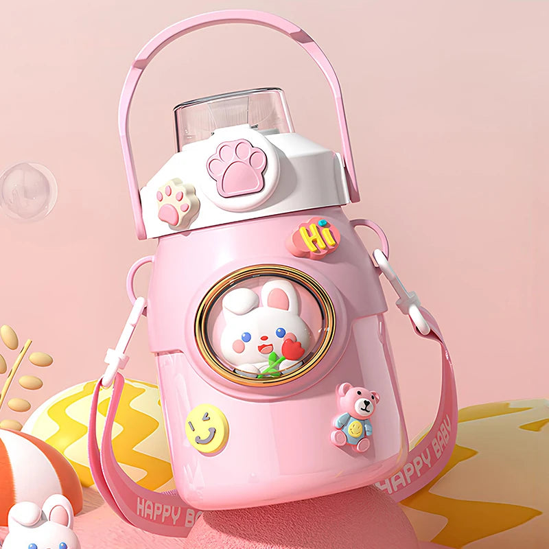 Hot Sale Vacuum Flask Gift Children Thermos Water Bottle Cute Insulated Stainless Steel Kid Water Bottle with Straw