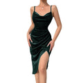 OEM LOGO ODM Bar Party Singer Black Spaghetti Strap Shiny Sequin Elegant Bodycon Casual Gown Prom Evening Black Party Dress