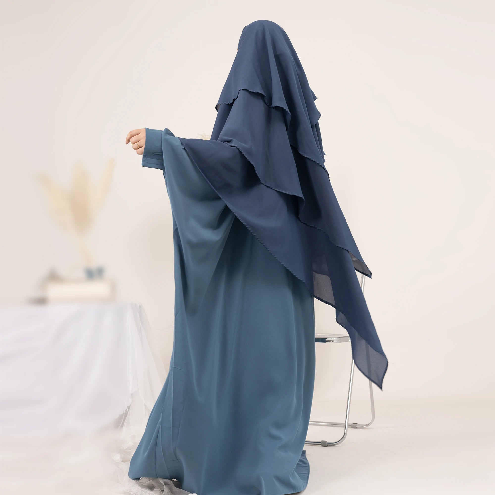 Custom Islamic Clothing Middle East Lady Thobe Hijab Prayer Bat Sleeve Rob Muslim Women Abaya for Girls Black Abaya Wholesale