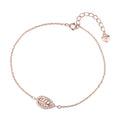Bestselling 925 Sterling Silver with 5A Zircon Leaf Charm 18K Gold Plated Women's Bracelet Jewelry Wholesale