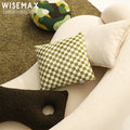 WISEMAX FURNITURE Modern Home Furniture Cheap Soft Cushion Square Shape Checkerboard Fabric Pillow for Living Room