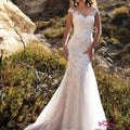 S137Q 2022 White Sequin Mid Waist Bag Hip Fishtail Thickened Lace Wedding Dress