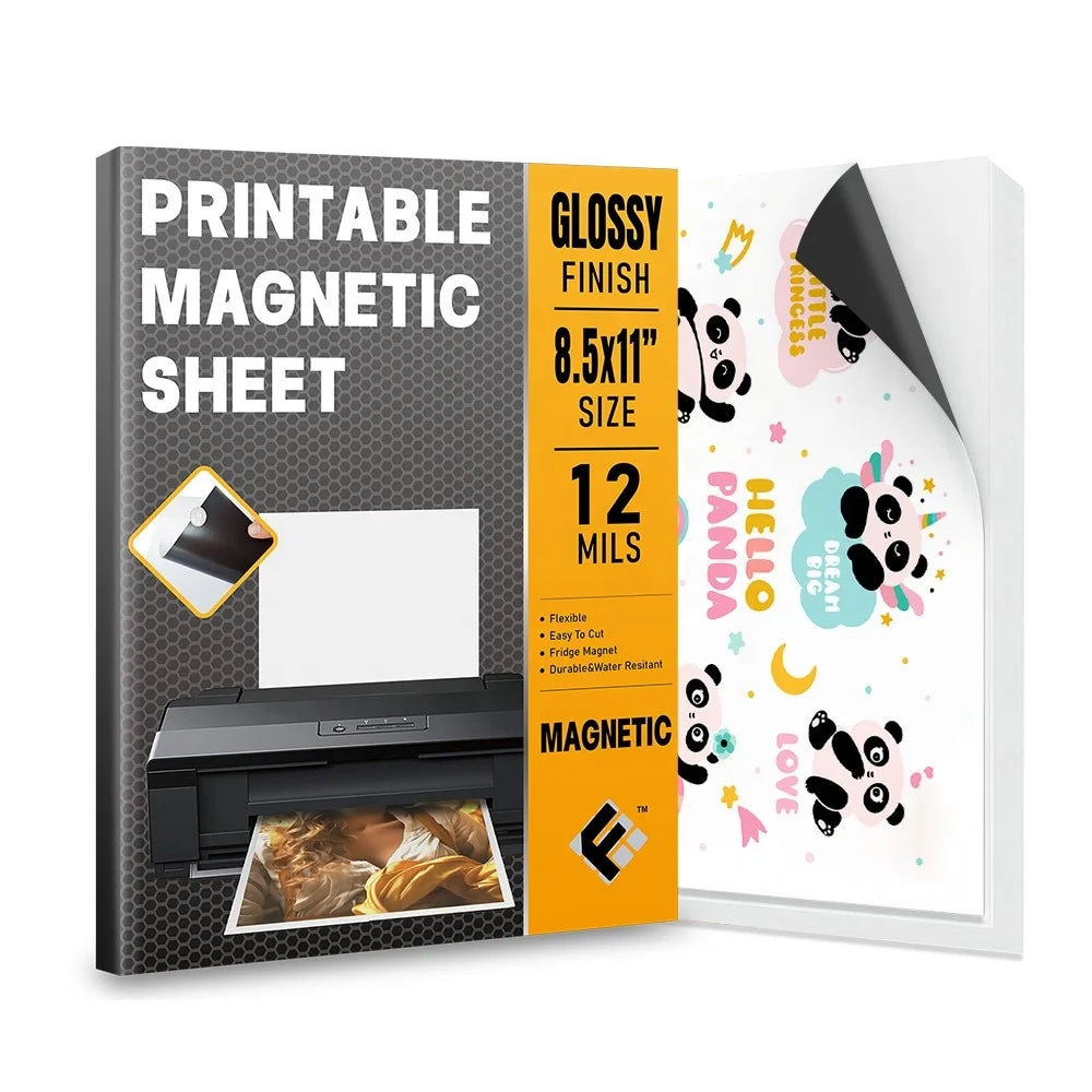 Printing PVC Sticker Magnet Self Receptive Clip Blank Paper Thin Sheeting Sublimation Photo Flexible White Glossy Inkjet