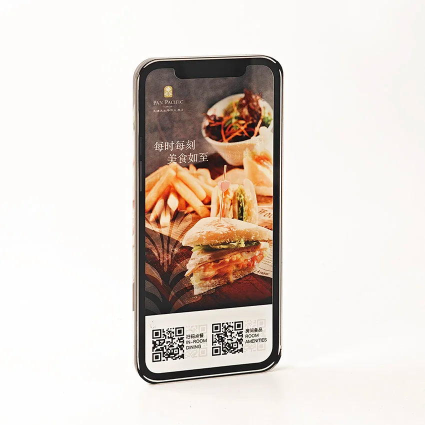 Wholesale Professional Customization Acrylic Menu Card with Angel Style Western Food Menu Plastic Material
