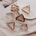 SP New Arrived Korean Fashion INS Trendy Style Triangle Hairclips Accessories Acetate Made Metal Hair Claws