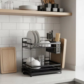 Hot Selling 201 Stainless Steel Multifunctional Detachable Standing Dish Drain & Dry Rack