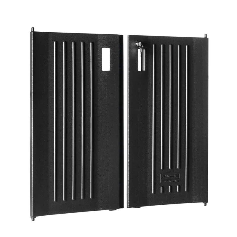 Rubbermaid FG619700BLA Black Executive Locking Door Kit for Traditional Housekeeping Carts