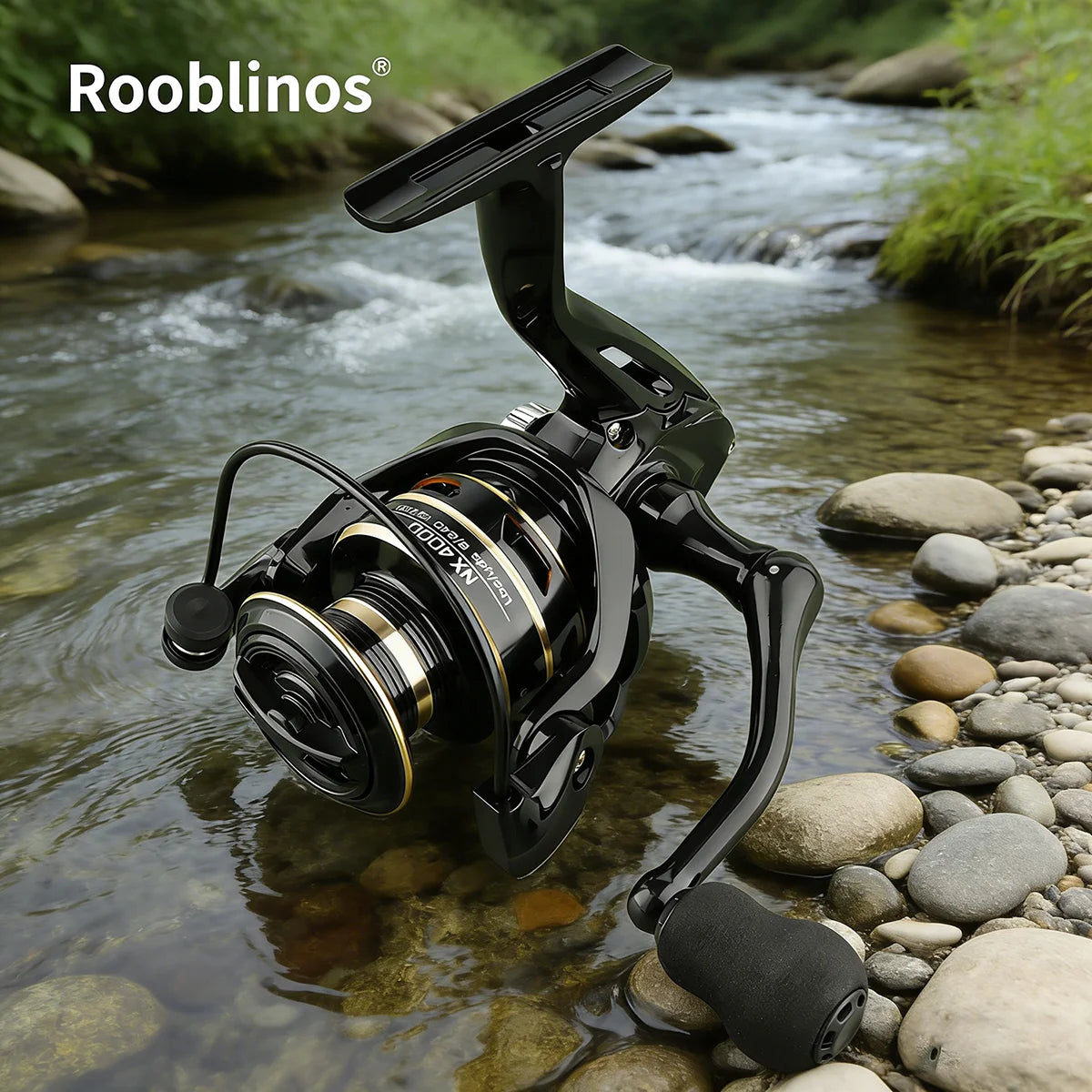 [Germany Stock] Rooblinos NX Spinning Reel 5.2:1 Gear Ratio Left-handed Lure Nylon Dual Speed System