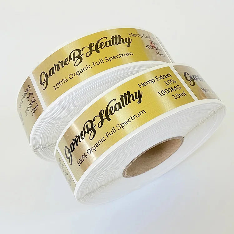 Wholesale Printing Label Self Adhesive Custom Adhesive Gold Foil Stickers