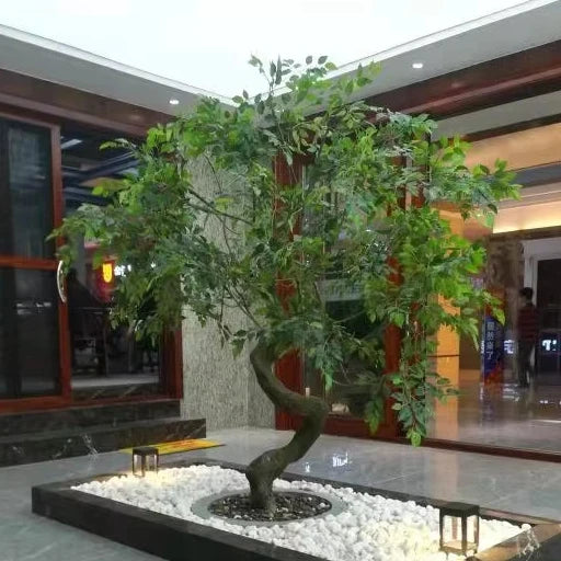 Customized 3m Fiberglass Artificial Pine Trees Plastic Decorative Fiberglass Plants Trees