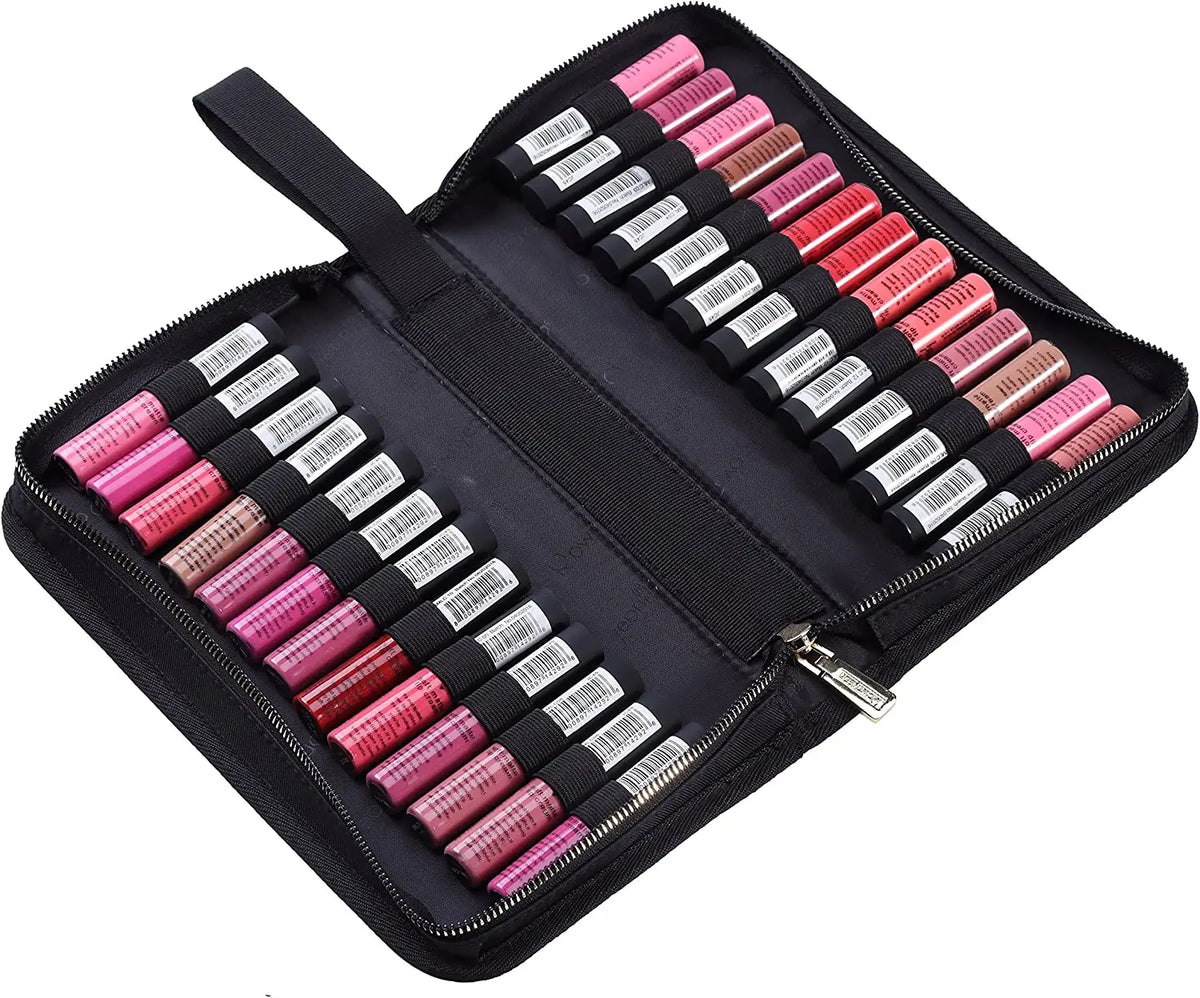Lipstick Organizer Case Lipstick Bag Travel Makeup Bag Cosmetic Case Lipstick Carrying Case Makeup Artist Lip Gloss Storage Bag