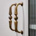 Antique Retro Solid Brass Cabinet Knobs T-Bar Long Pull 115-147mm Wardrobe Handle for Kitchen Dresser Drawer Drop Shipping