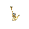 Qiuhan ODM Custom Name Surgical Stainless Steel Navel Piercings Body Jewelry Personalized Belly Rings