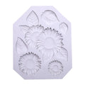 D-0192 Sunflower Flower Silicone Mold Chocolate Fondant Sunflower DIY Cake Decorative Soft Pottery Mold