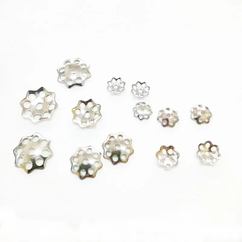 Petal Cone Spacer Bead End Caps Pointed No Tarnish Gold Flower Metal Stainless Steel Beads Caps for Jewelry Making