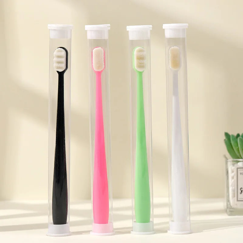 Nano Ultra Soft 10000 Bristles Toothbrush Independent Tube Packaging Extra Gentle Toothbrush for Sensitive Teeth OEM Custom Logo