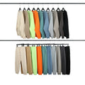 Custom Logo Printed 350g Cotton Knitted French Terry Tshirt Set O Neck Sweatshirt 100% Cotton Two Pieces Set