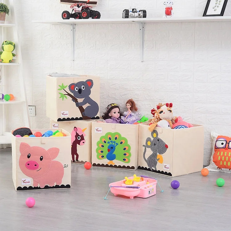 High Quality Household Items 2020 Linen Foldable Draw Storage Box Closet Baby Clothes Toys Organizer