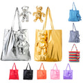 Qetesh Folding Eco-friendly Cartoon Reusable Nylon Foldable Totes Bag Portable Polyester Shopping Bag
