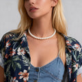 Simple Elegant Pearl Beaded Chains Short Choker Necklaces for Women Trendy Charms Ladies Daily Beads Accessories on Neck Jewelry MegaBDM