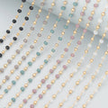 C184  1m/lot Wholesale Bohemian Style 18K Gold Plated Bead Chain Diy Necklace Bracelet Jewelry Making Accessories