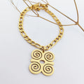 Stainless Steel Egyptian Adinkra Symbol Pendant Bracelet Vintage Jewelry Gold Silver Adinkra Gye Nyame Bracelet for Unisex
