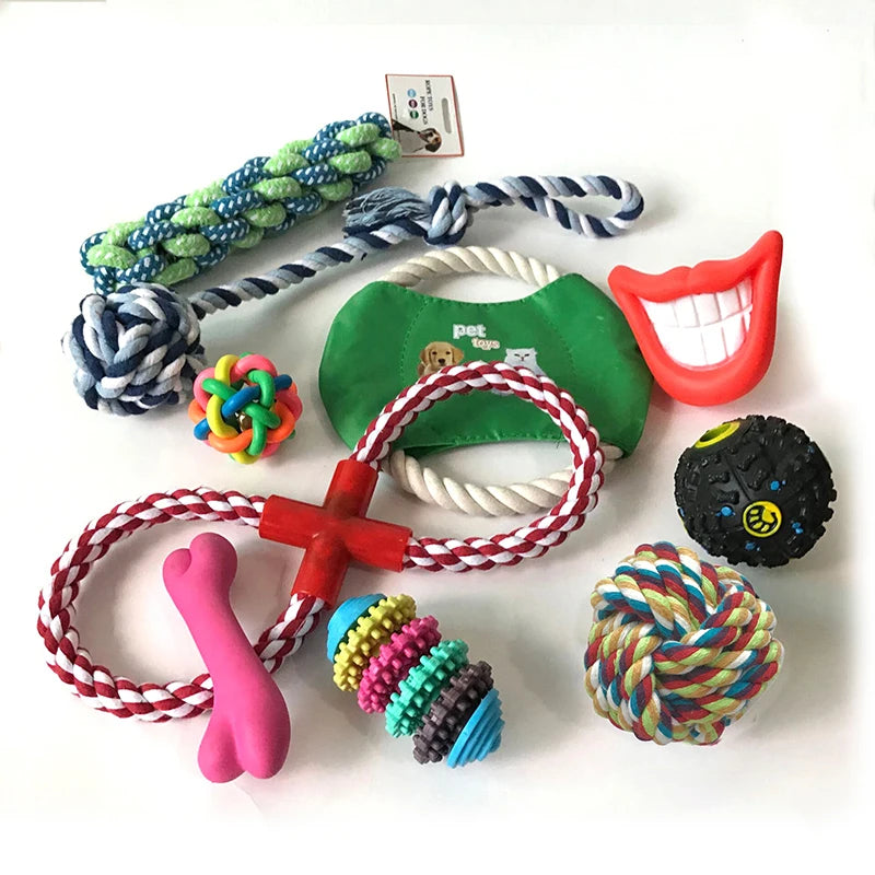Custom Interactive Pet Chew Dog Rope Toy Sets for Small and Medium Large Dogs