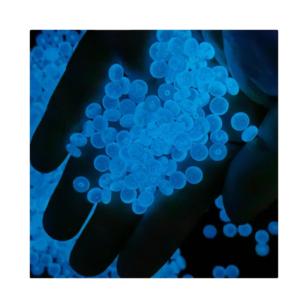 Colorful Acrylic Fishing Loose Beads Luminous Plastic Flat Beads Luminous DIY Jewelry Making Acrylic Beads