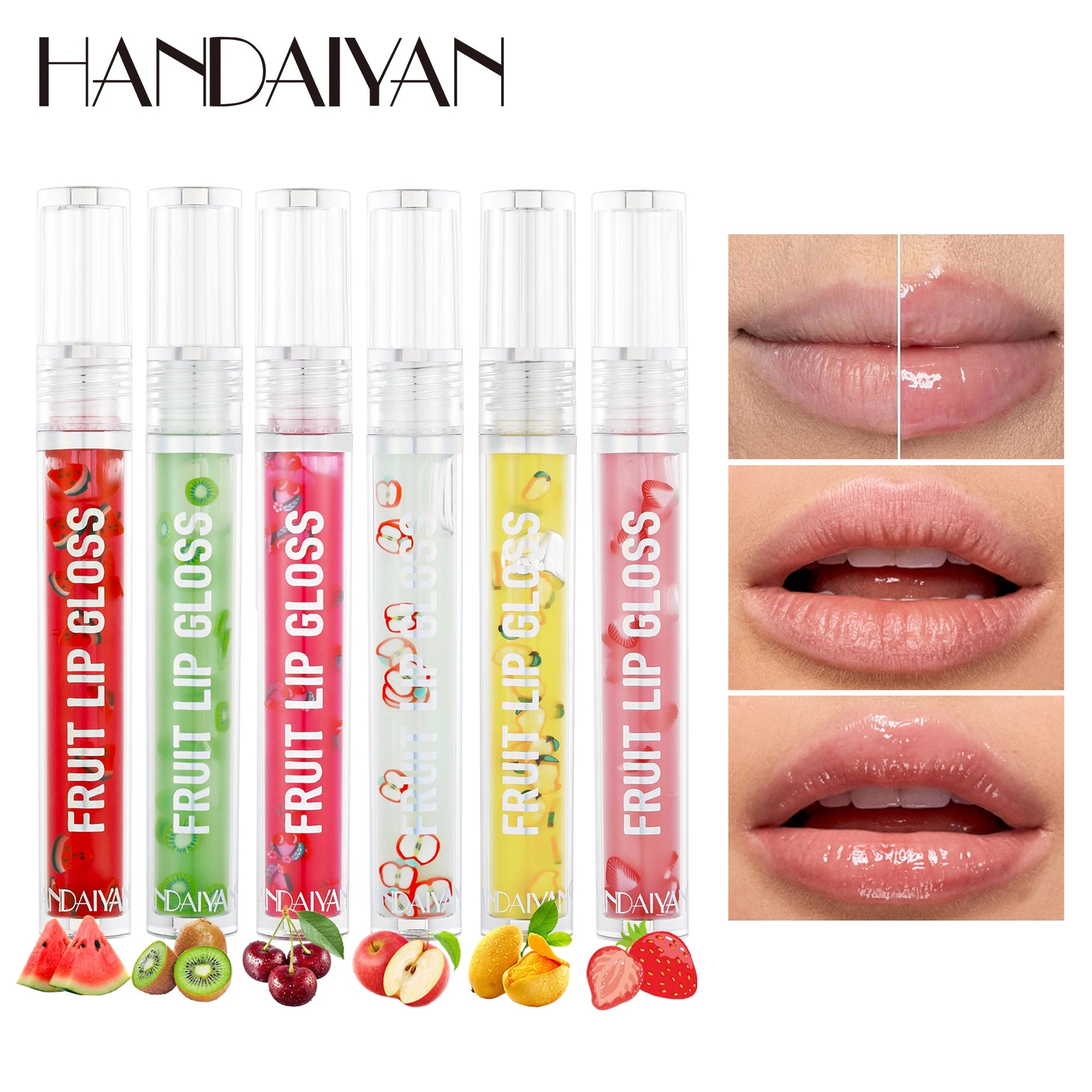 Fruit Transparent Lip Oil Moisturizing Reducing Lip Lines Nourishes Waterproof Long-lasting Liquid Lip Cosmetics