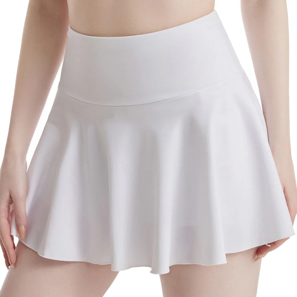 Sports Tennis Skirts High Waisted Fitness Short Skirt Running Training Yoga Pleated Skirt Warm-up Short
