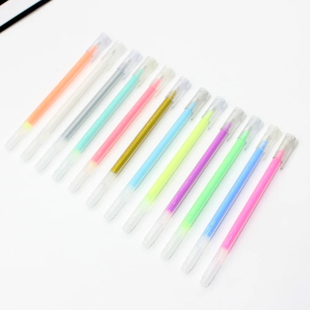 Gel Ink Pen for Artists Dark Papers Highlight Drawing Fine Tip Gold Silver White Gel Pens Highlight Sketching Pens (White)