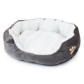 Classic Dog House Bed with Removable Pillow Cashmere Warm Pet Puppy Blanket Square Fiber with Print Pattern Packed in Carton